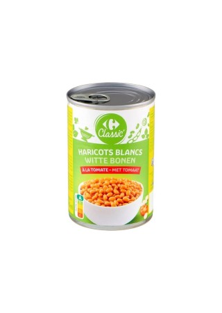 Carrefour Classic haricots blancs sauce tomate 400 gr