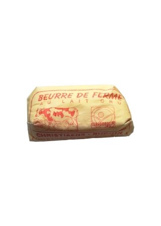 Beurre de ferme au lait cru 250 gr Chockies belgique