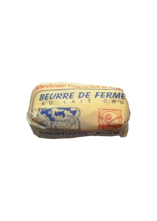 Beurre de ferme au lait cru salé 250 gr Chockies belge
