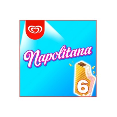 Napolitana crème glacée chocolat vanille fraise 6x 140 ml