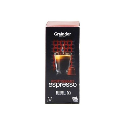 Graindor café Espresso Fortissimo 20 capsules CHOCKIES