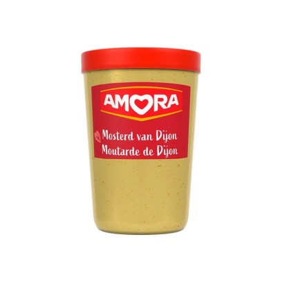 Amora Dijon mustard glass 185 gr CHOCKIES GROUP BELGICASTORE