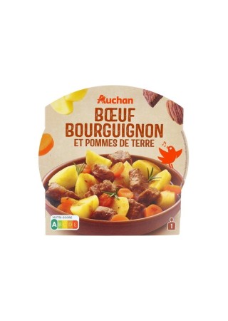 Auchan boeuf Bourgignon et pommes de terre 300 gr